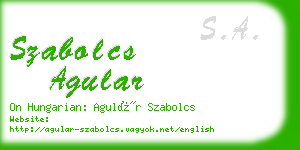 szabolcs agular business card